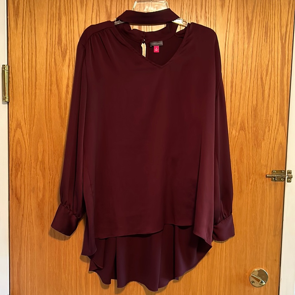 Vince Camuto choker neck blouse